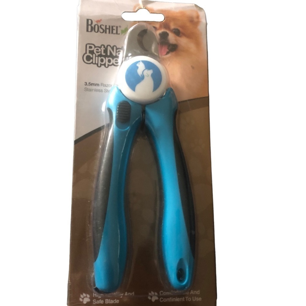 Boshel Pet Nail Clippers 3.5mm Stainless Steel Safe Blade W/Nail File No Slip